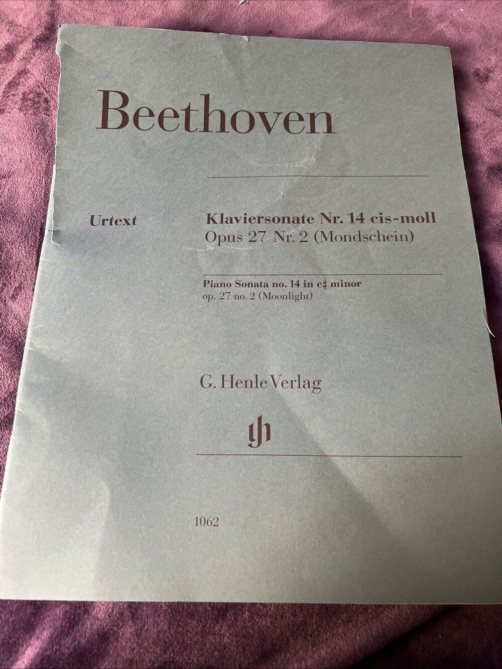 Beethoven Urtext Klaviersonae Nr. 14 cis-moll Opus 27 Nr. 2 (Mondschein) (5148..